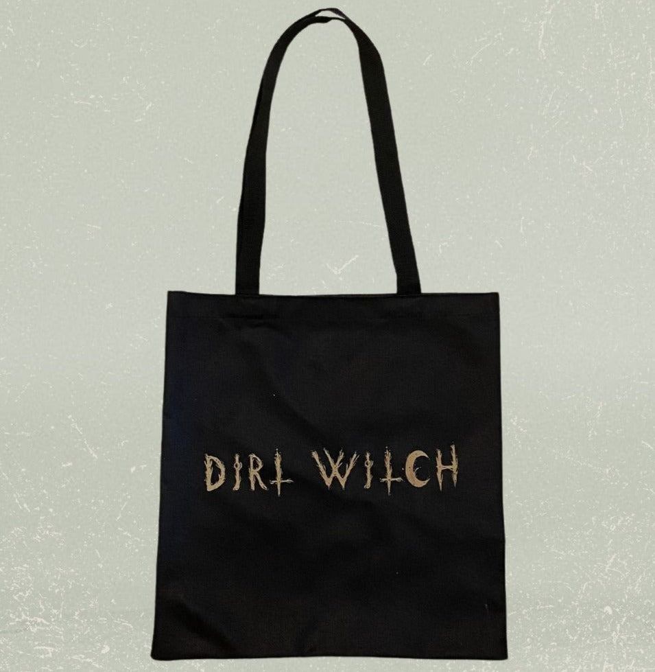 Black Dirt Witch Tote Bag 